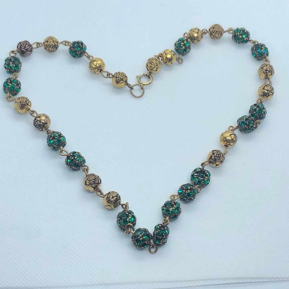 New Turquoise Glass Bead Necklace